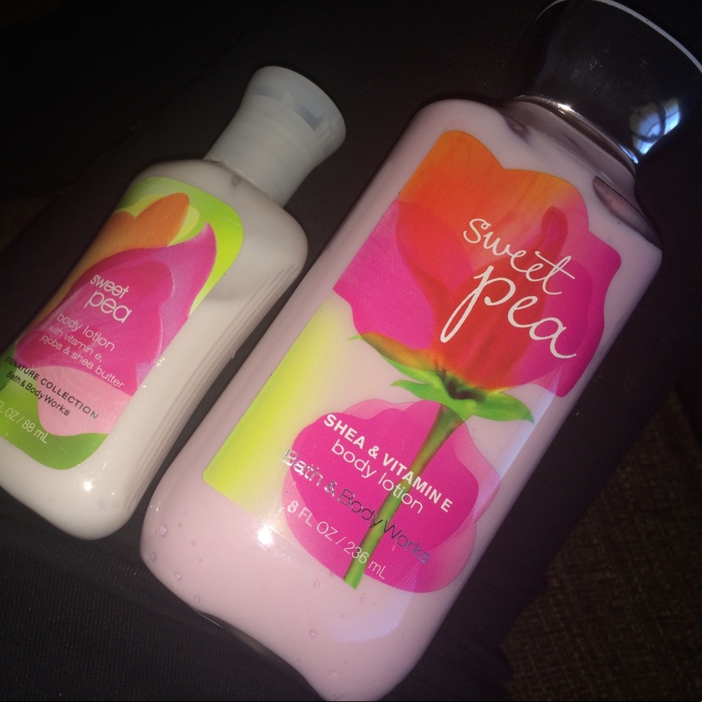Sweet Pea dented lotions