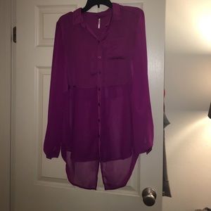 Free people sheer button up Free people sheer button up