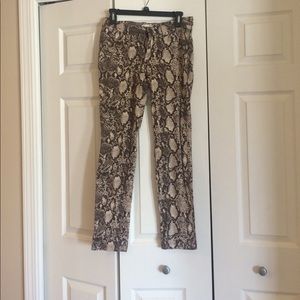 Cotton snakeskin print Jean style leggings