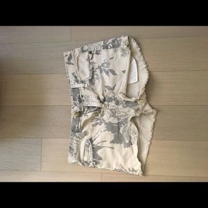 Current/Elliott floral denim shorts