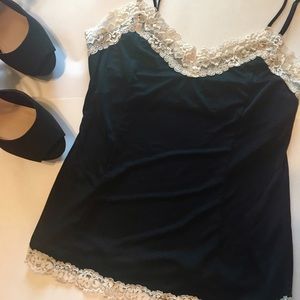VS Black and Cream Lace Cami