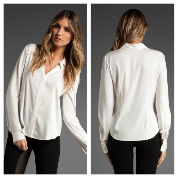 Theory Tops - Theory Button Down Silk Blouse