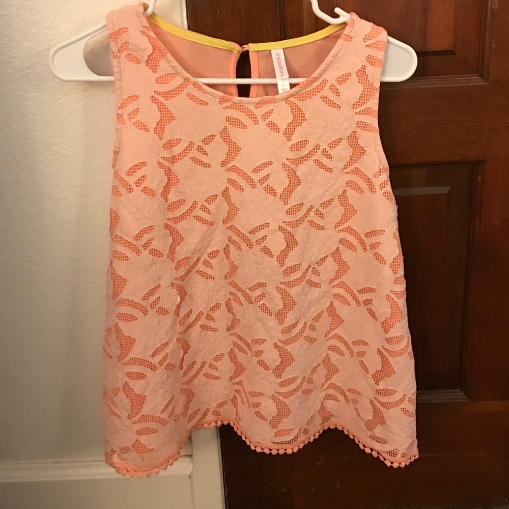 Coral colored tank top