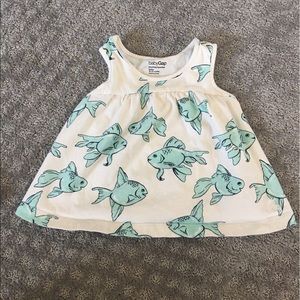 Blue fish toddler tank