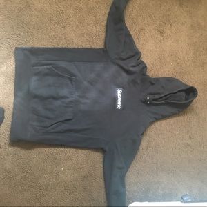 Black XL Box Logo Supreme Hoodie FW16