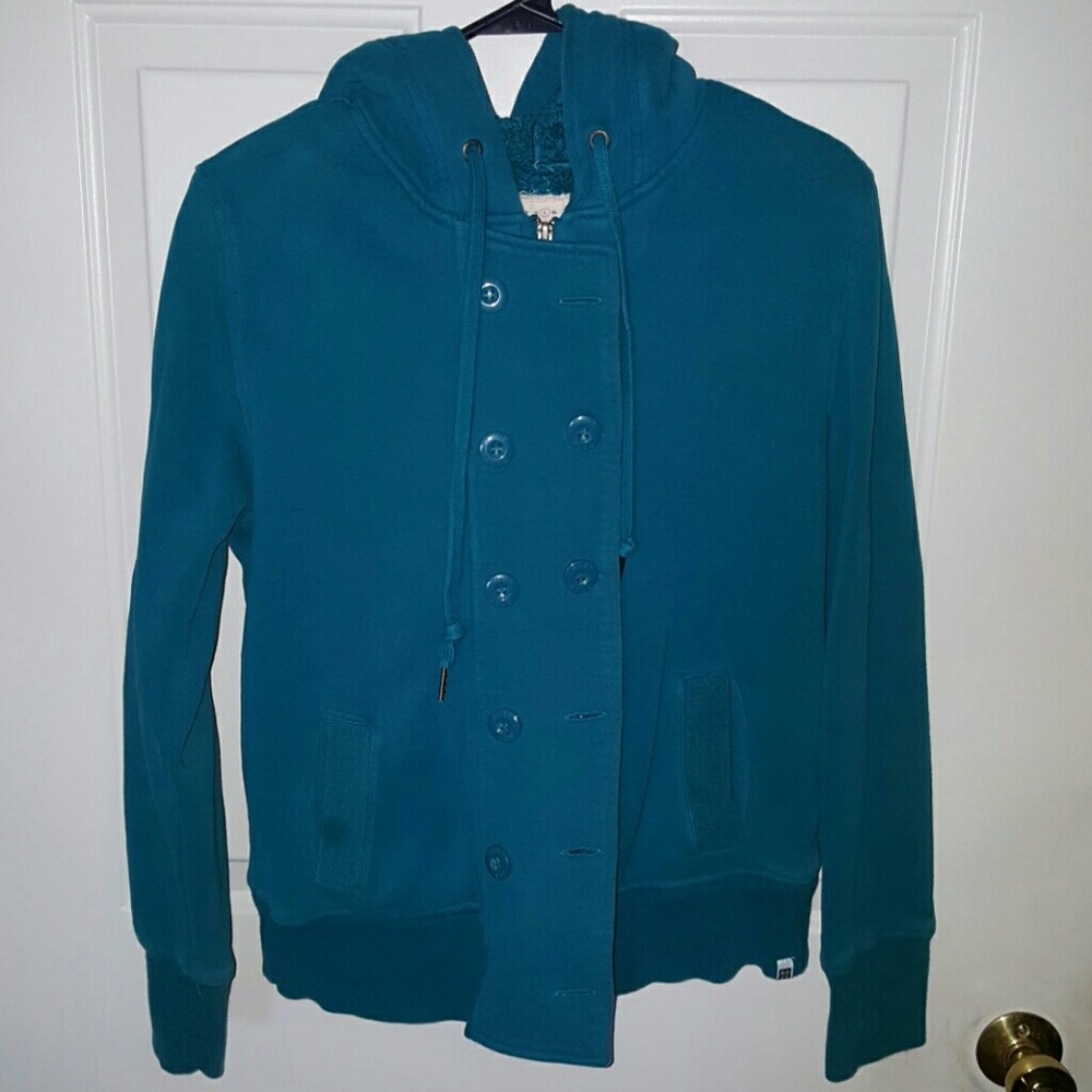 Roxy faux fur lined zip up hooded sweatshirt