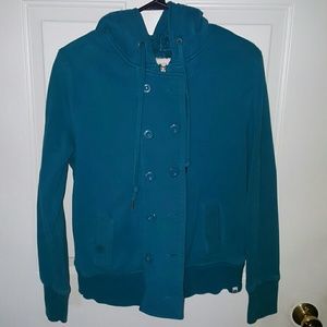 Roxy faux fur lined zip up hooded sweatshirt