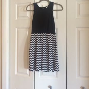 Pleated chevron dress