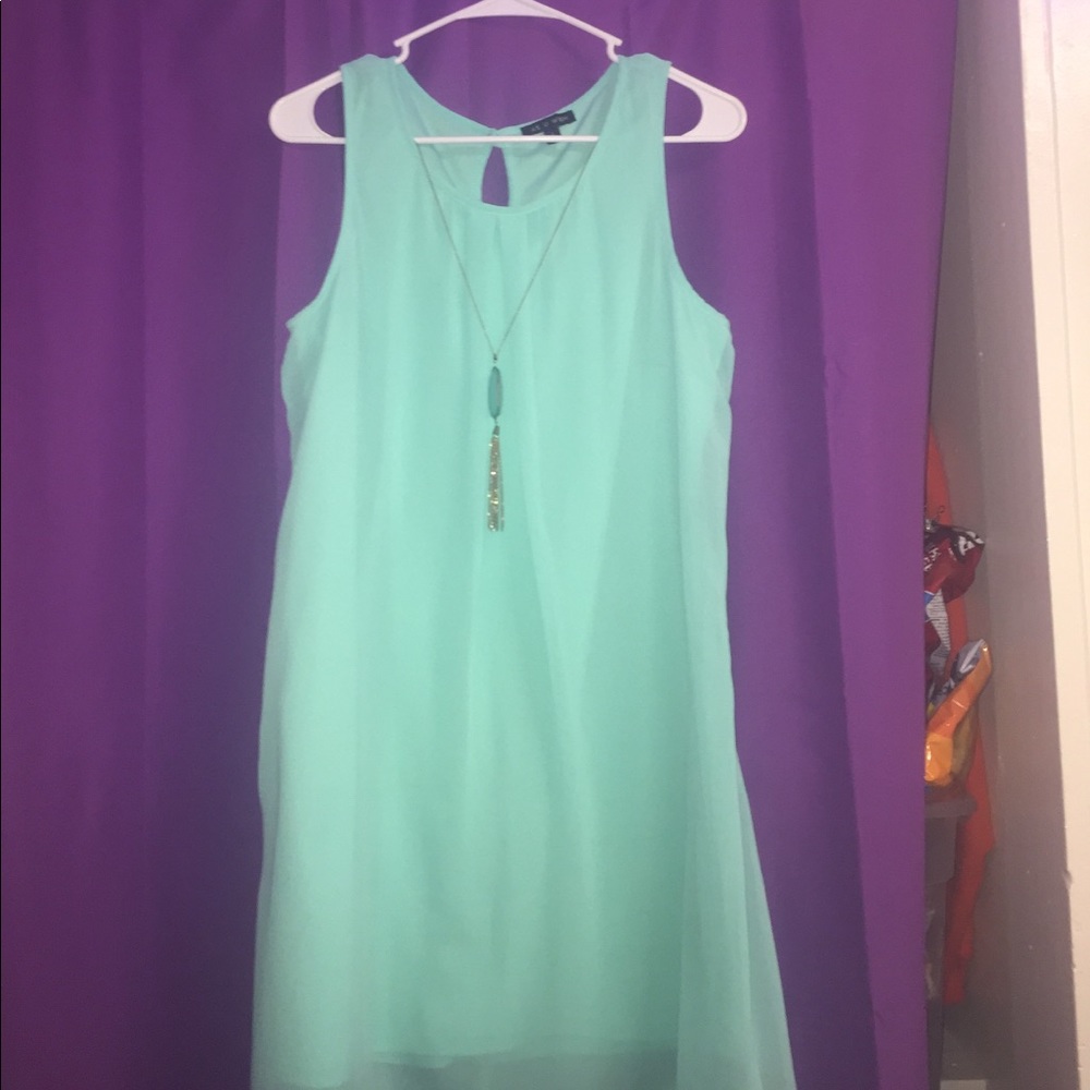 Turquoise Dress and Necklace
