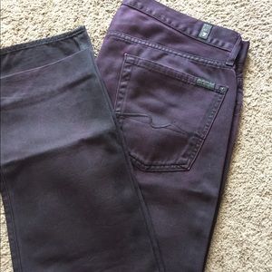 Mens Seven Jeans size 36, dark purple color