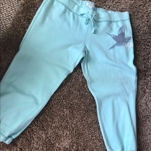 Aerie Large Teal Capri Sweatpants American Eagle