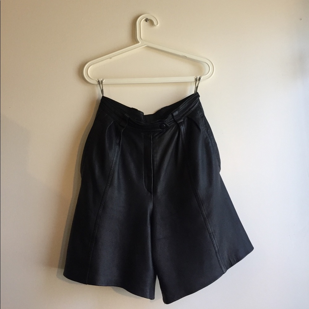 Leather shorts