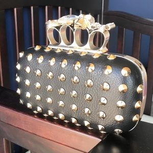 Nordstrom Black and Gold Clutch- New With Tag