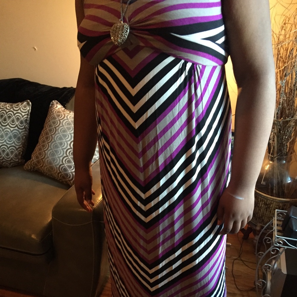 Petals long Maxie dress