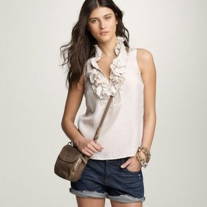 J. Crew Silk Ruffle Top
