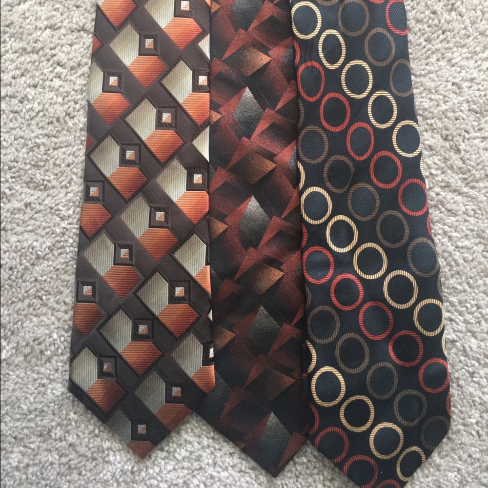 Orange Men's Neckties (set of 3)