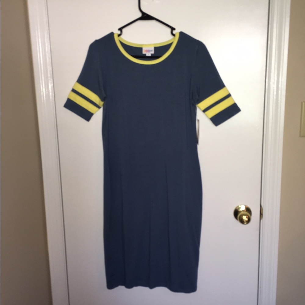 LLR Julia 👗 dress NWT Blue and Yellow