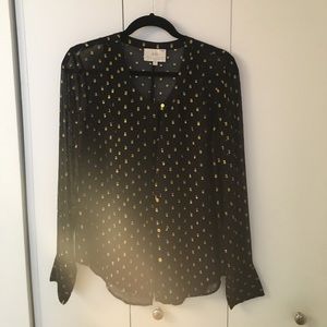 Black and Gold Blouse