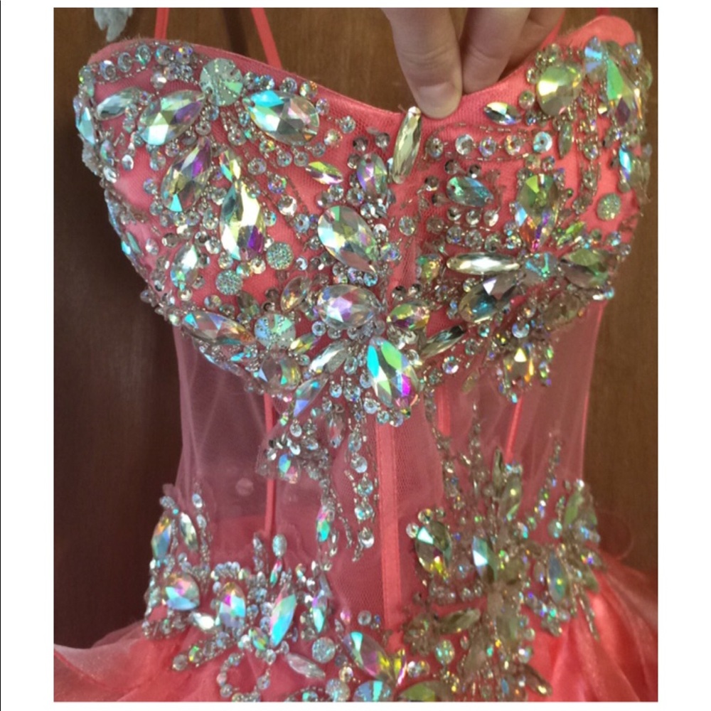 Strapless High-Low Prom Dress