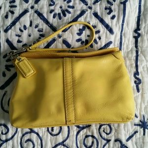 Coach Yellow Patent Wristlet