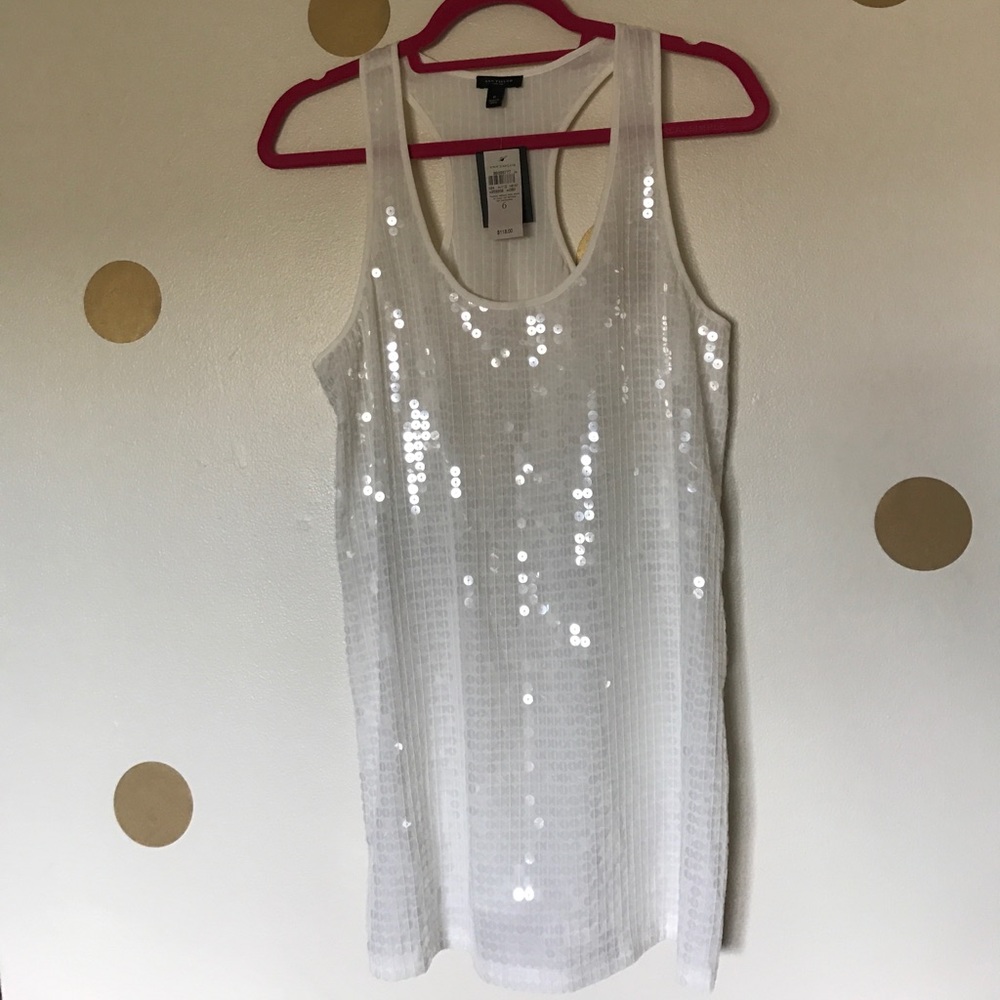 Ann Taylor Long Sequin Tank
