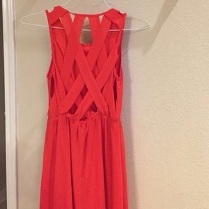 Red maxi dress