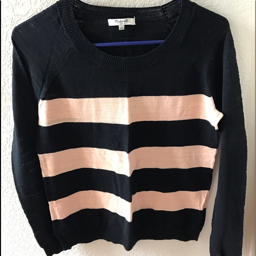 Black and pink striped sweater