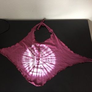 Super fun open back halter top!