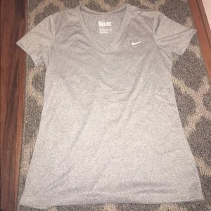 Grey Nike dry fit v-neck