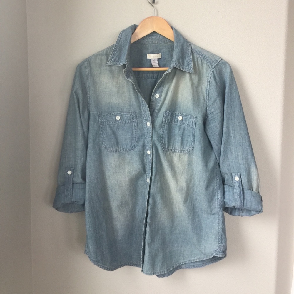 Chico's Denim Stonewashed Shirt