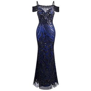 Spaghetti Strap Sequin Ball Gown