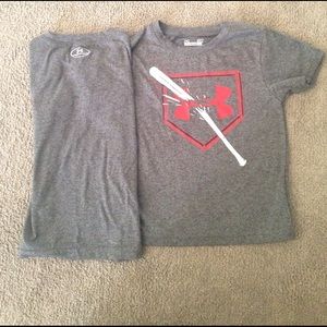 (2) under armour t shirts