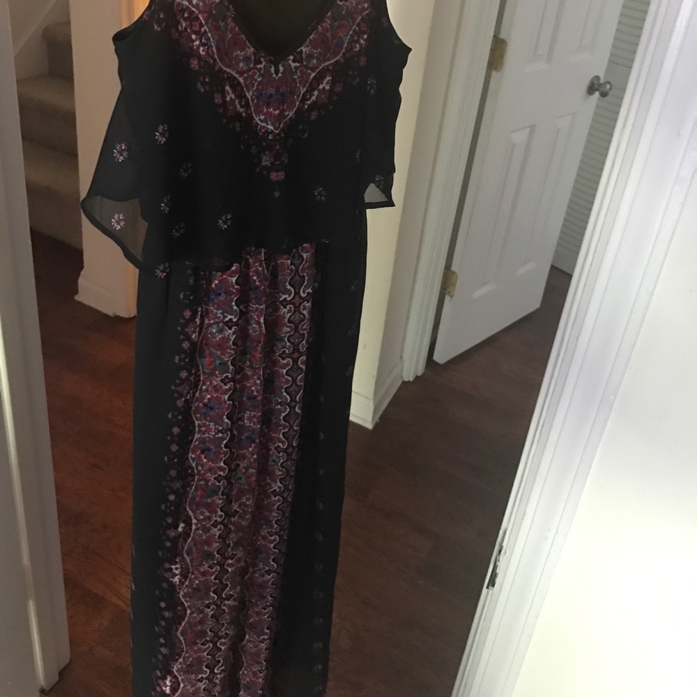 Express Maxi Dress -Slit/Sheer Skirt