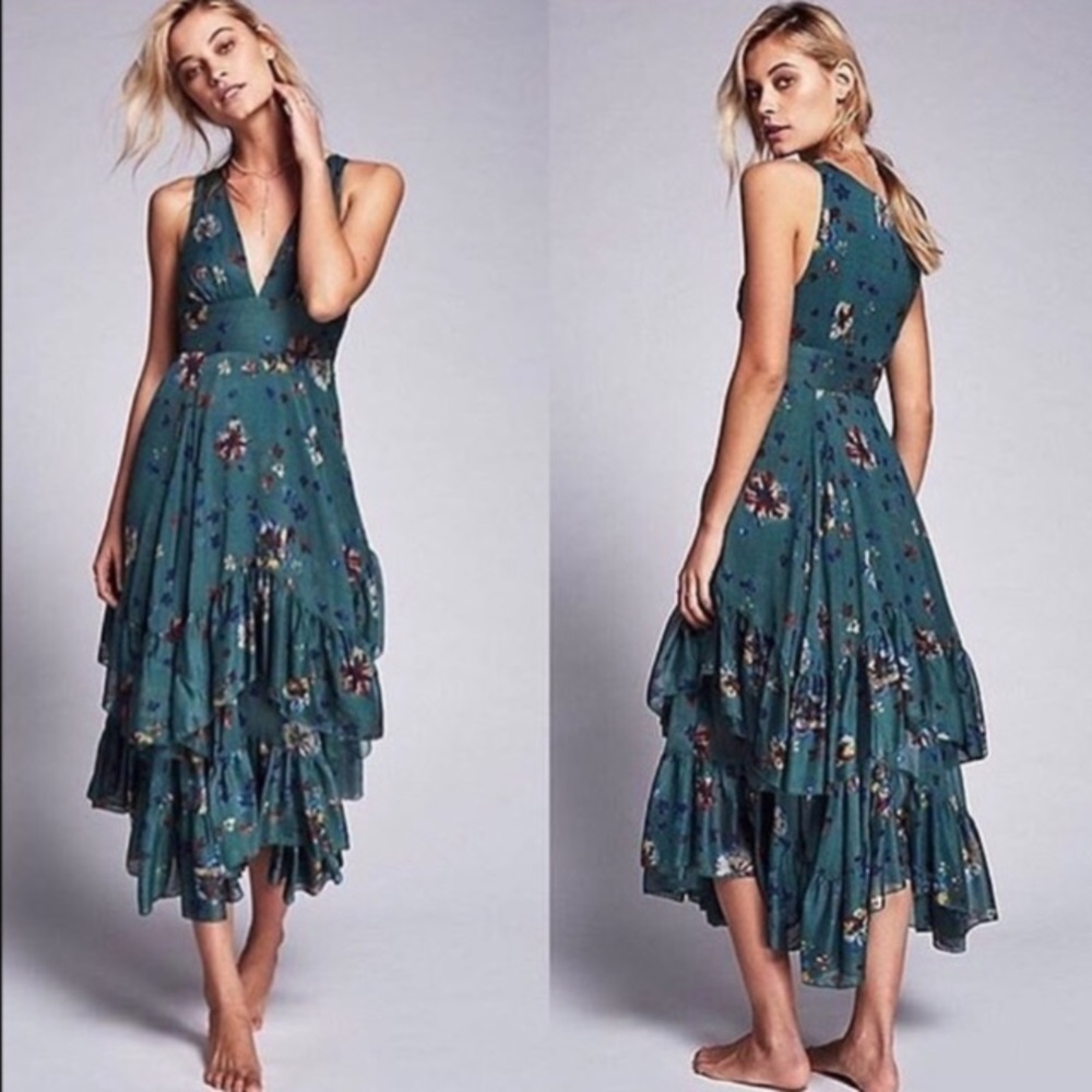 Free people flower tiered dress