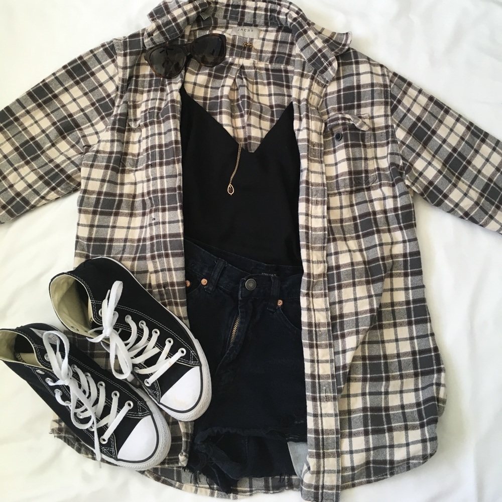 Tan and Grey Flannel