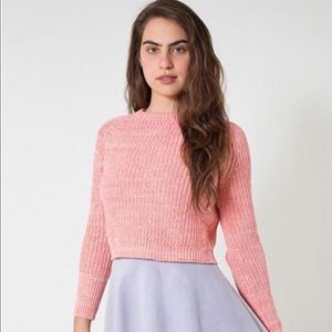 American Apparel fisherman crop knit sweater