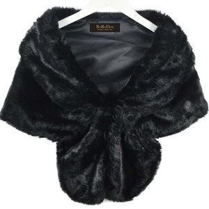 Warm Faux Fur Shawl