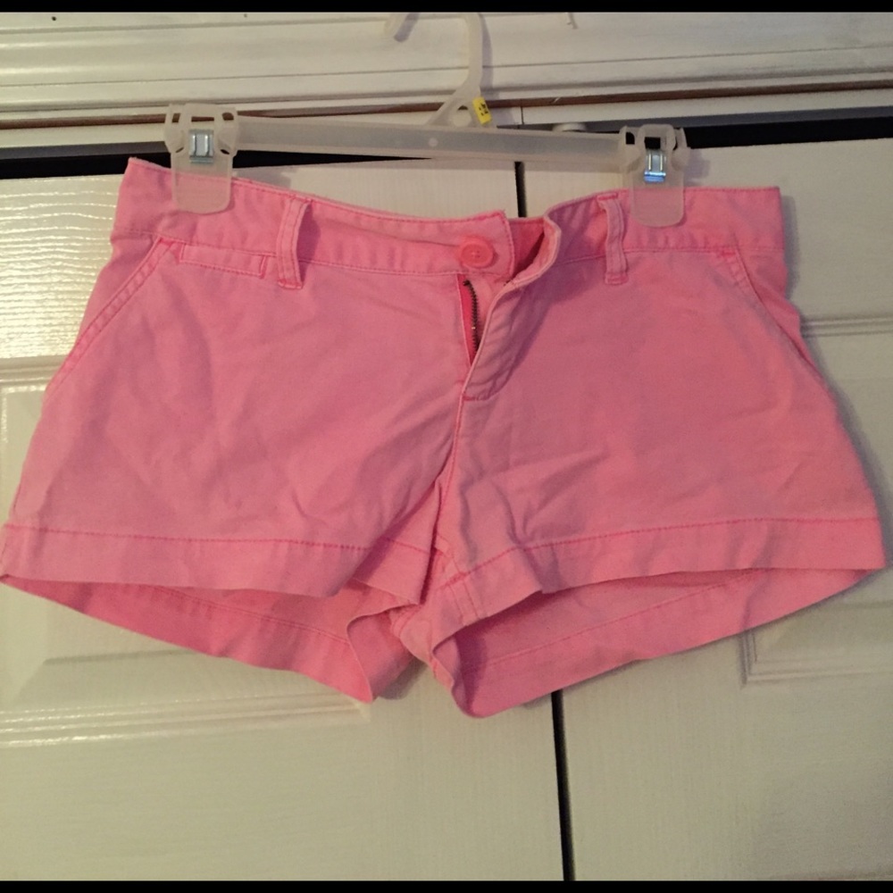 Hot pink jean shorts