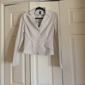Windsor white pinstriped blazer