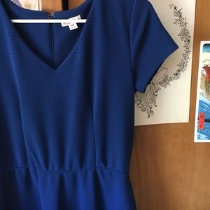 Cute blue V neck dress