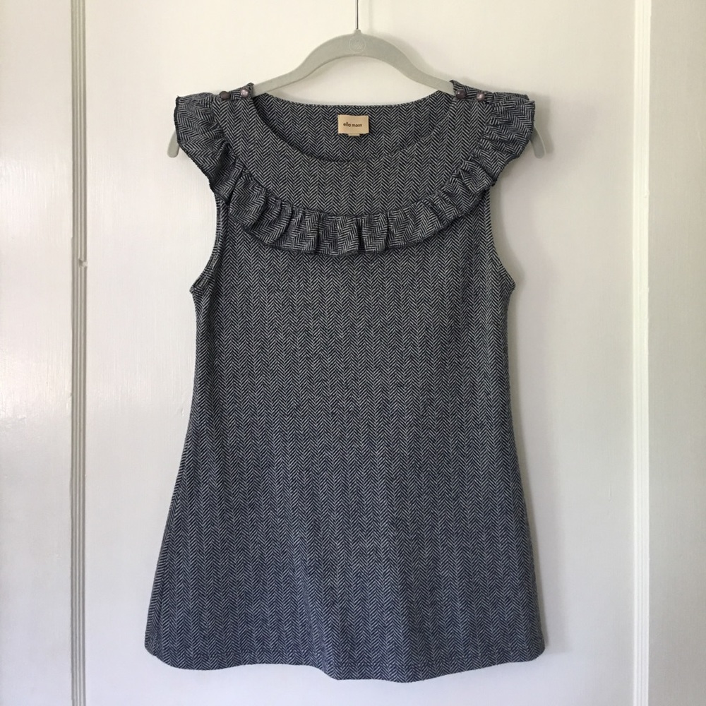 Anthropologie Ella Moss Sleeveless Ruffle Top- XS