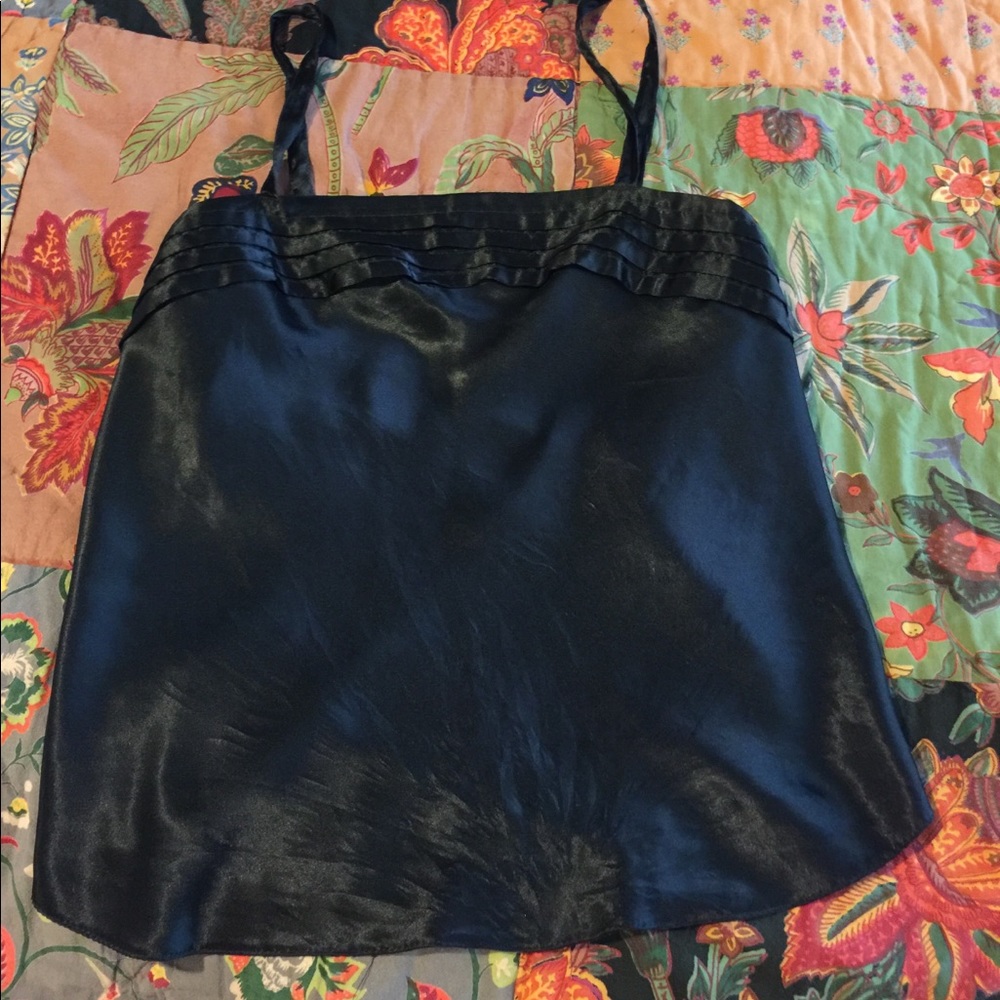 Black silky camisole