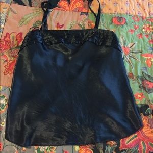 Black silky camisole