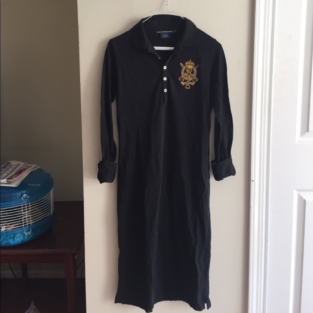 RALPH LAUREN Collared Long Sleeve Dress