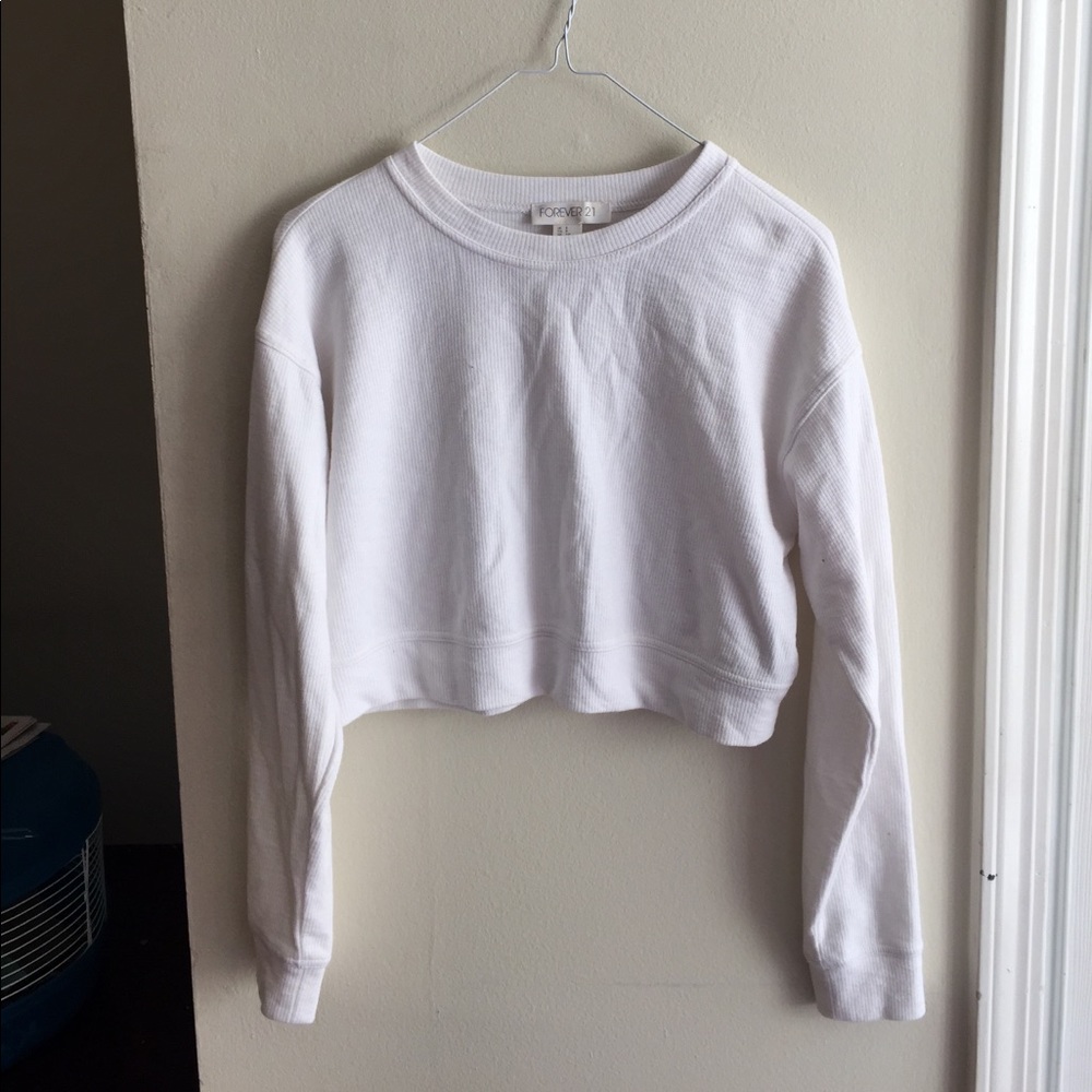 F21 Long Sleeve Crop Top