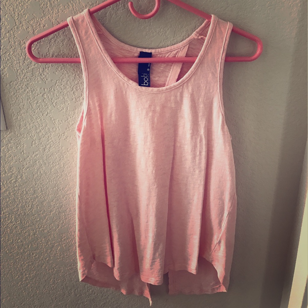 Pink open backed tank