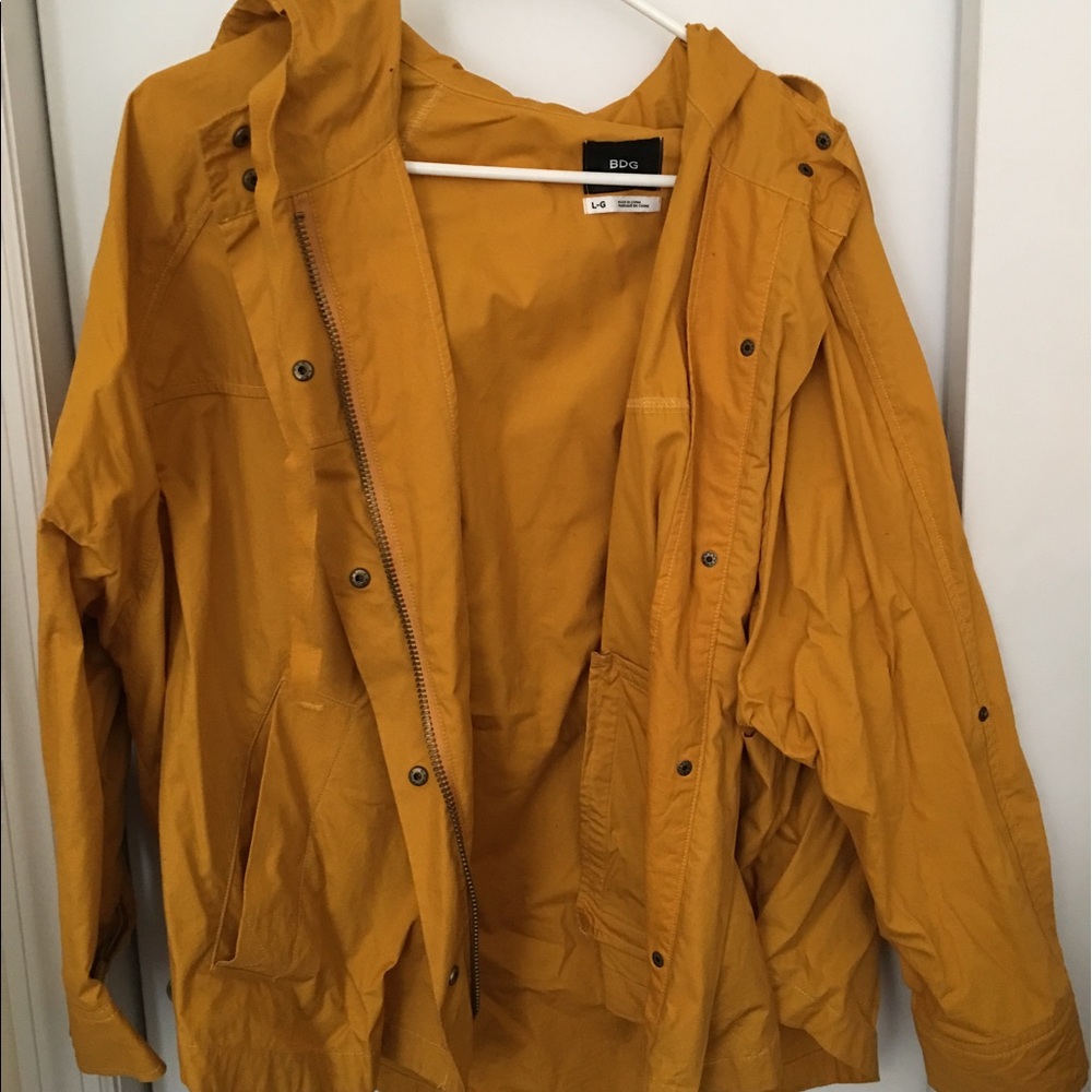 Urban outfitters yellow rain jacket