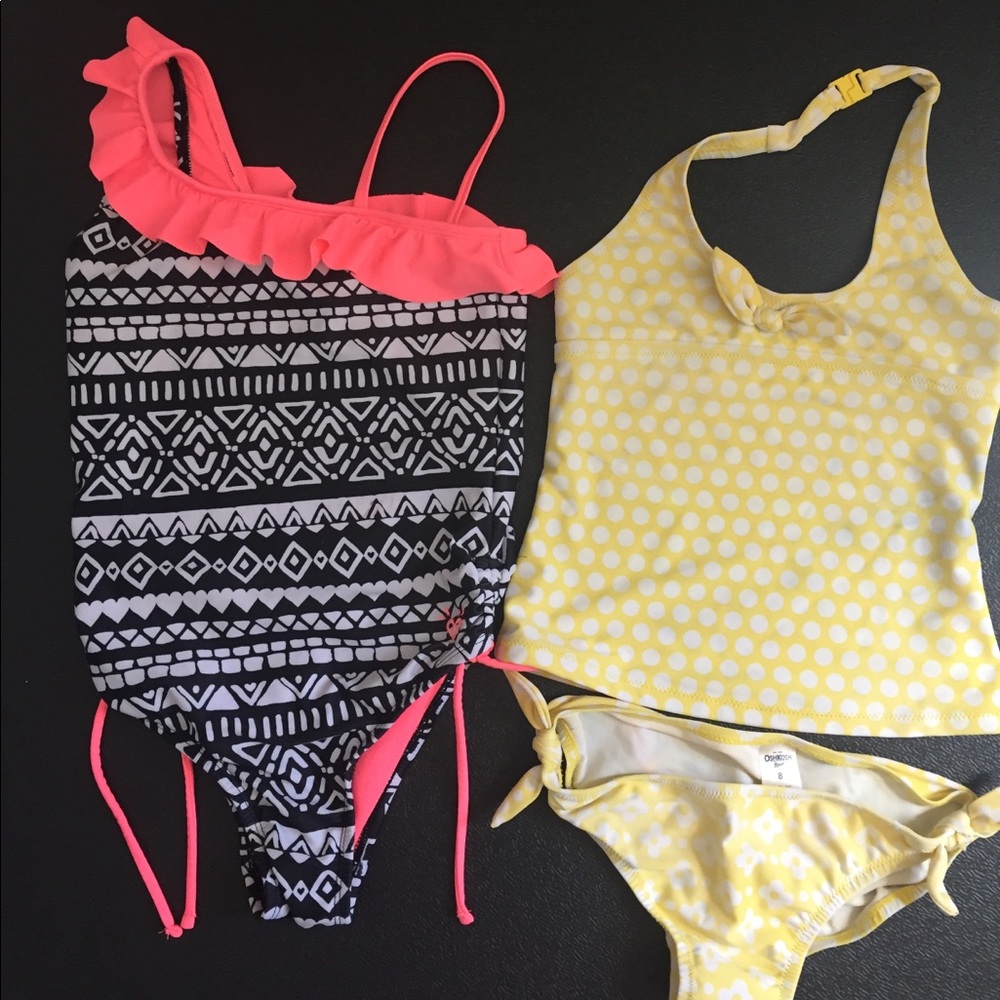 2 little girls Size 8 Swim Suits