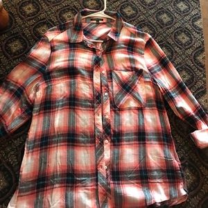 Brand new cute Lightweight Plaid Shirt