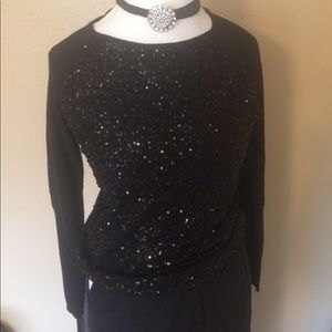 Elle black sparkly top size S never worn
